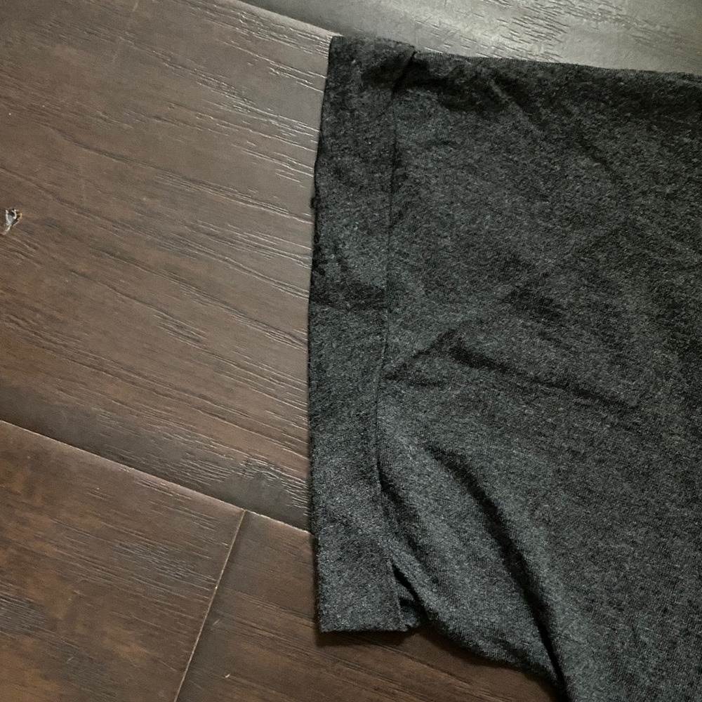 Charcoal Gray V-Neck T-Shirt Dress - Picture 4 of 4